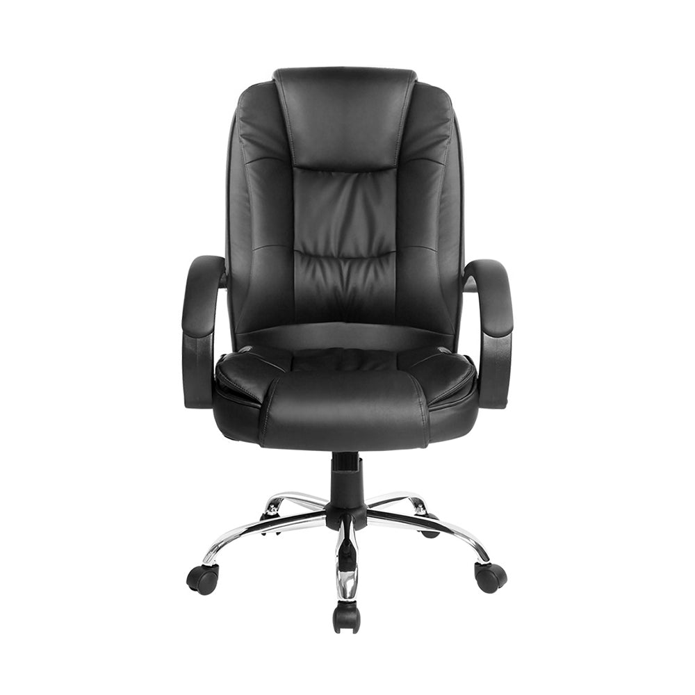 Artiss Office Chair Executive PU Leather Seating Black