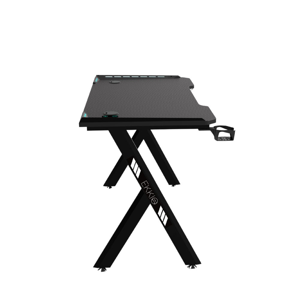 EKKIO RGB Gaming Desk Y Shape Black 140cm