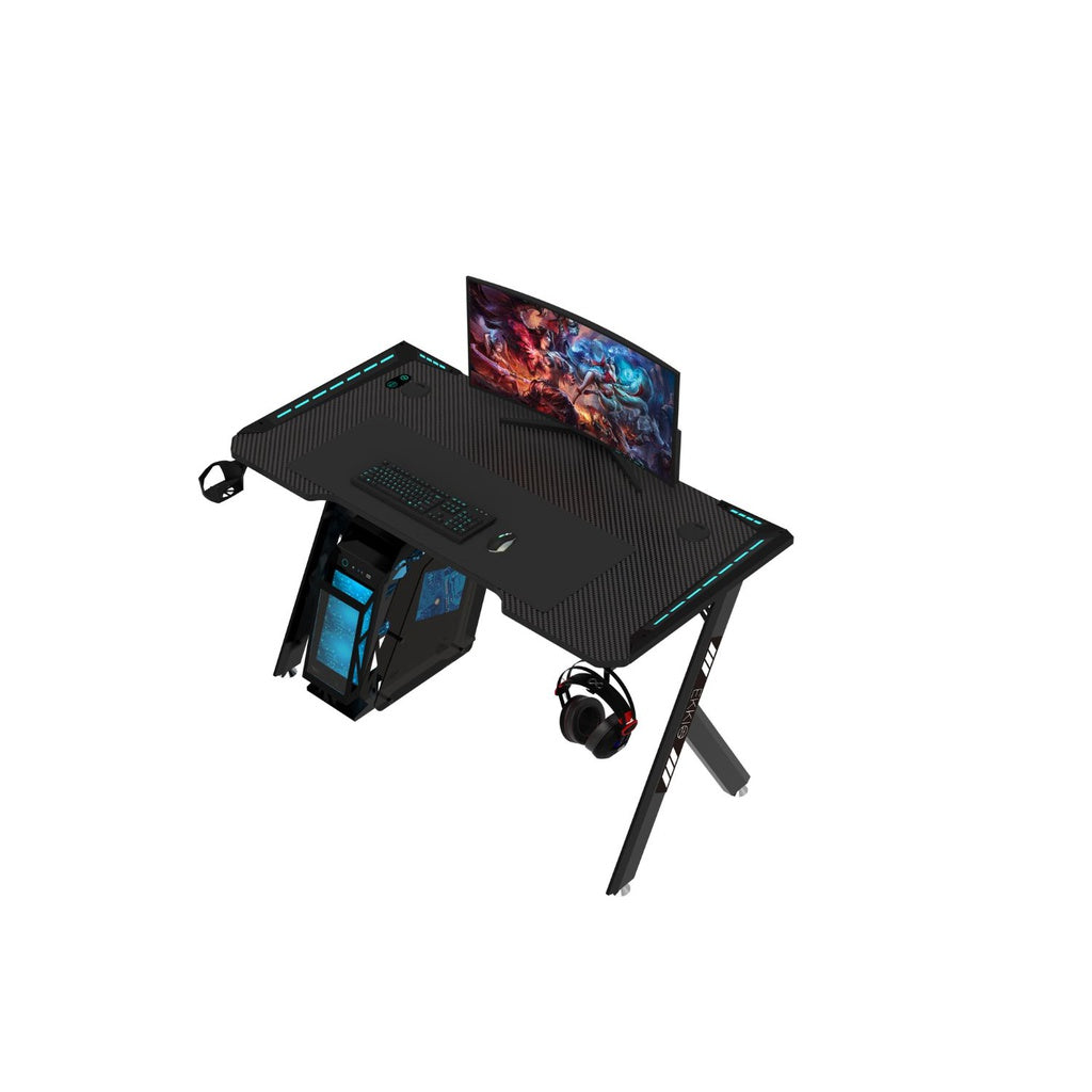 EKKIO RGB Gaming Desk Y Shape Black 140cm