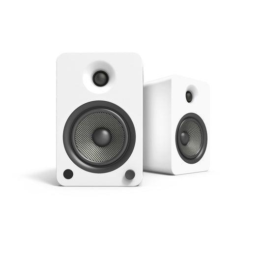 Kanto YU6 200W Powered Bookshelf Speakers with Bluetooth® and Phono Preamp - Pair, Matte White