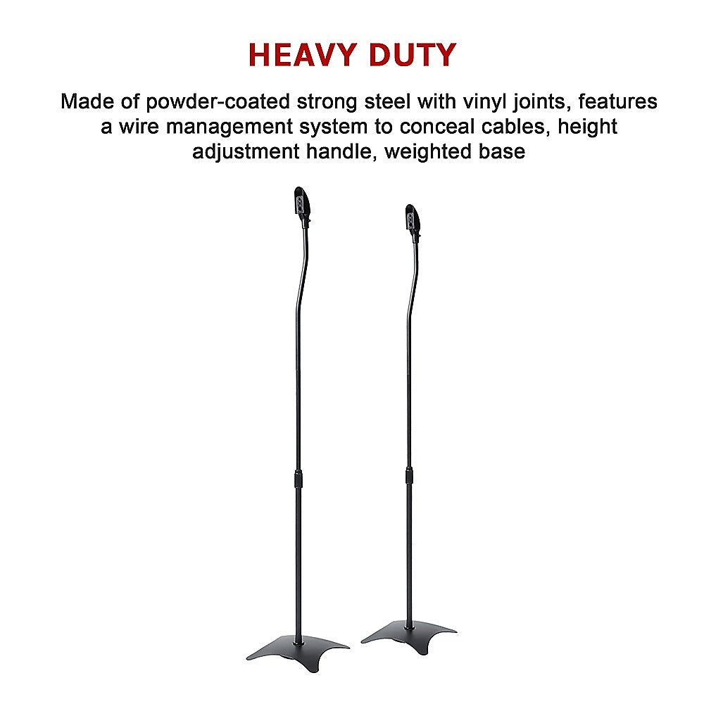 2pcs Speaker Stands Stand Rear Surround Sound Satellite Speakers Adjustable